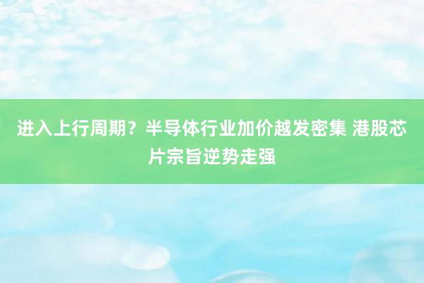 进入上行周期？半导体行业加价越发密集 港股芯片宗旨逆势走强