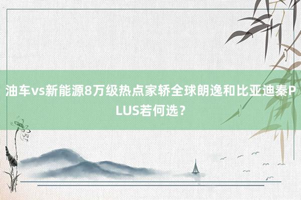 油车vs新能源8万级热点家轿全球朗逸和比亚迪秦PLUS若何选？