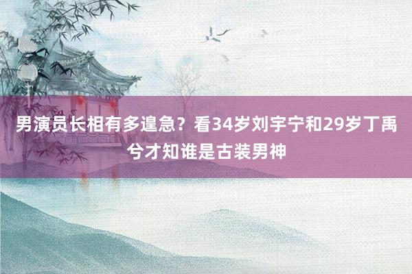 男演员长相有多遑急？看34岁刘宇宁和29岁丁禹兮才知谁是古装男神